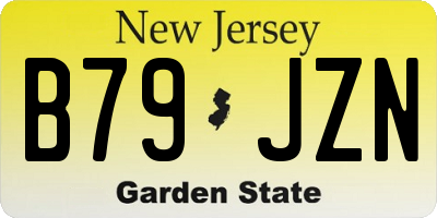 NJ license plate B79JZN