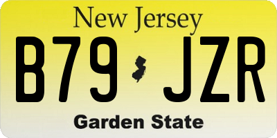 NJ license plate B79JZR