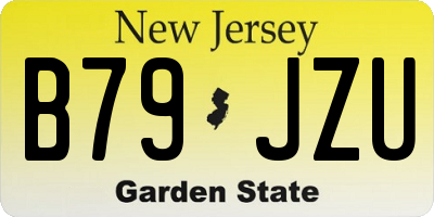 NJ license plate B79JZU