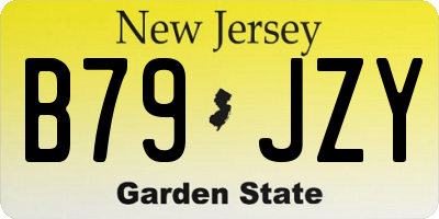 NJ license plate B79JZY
