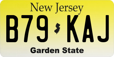 NJ license plate B79KAJ