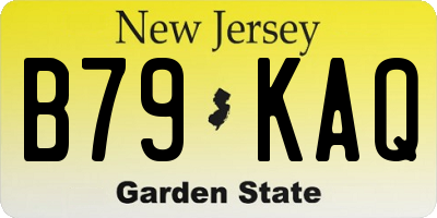 NJ license plate B79KAQ