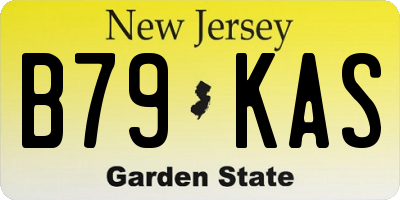 NJ license plate B79KAS