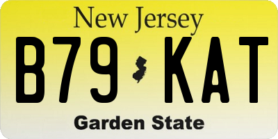 NJ license plate B79KAT