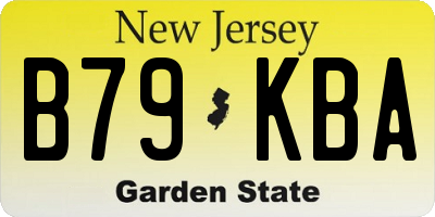 NJ license plate B79KBA