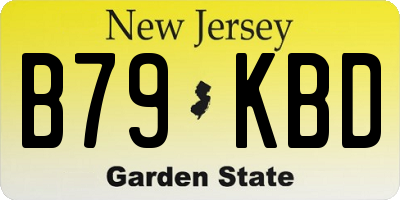 NJ license plate B79KBD