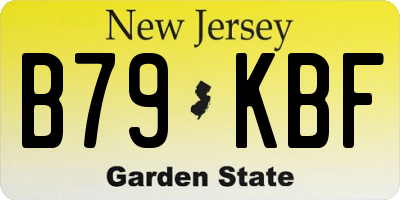 NJ license plate B79KBF