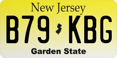NJ license plate B79KBG