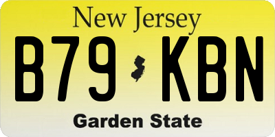 NJ license plate B79KBN