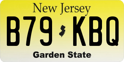 NJ license plate B79KBQ