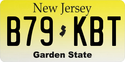 NJ license plate B79KBT