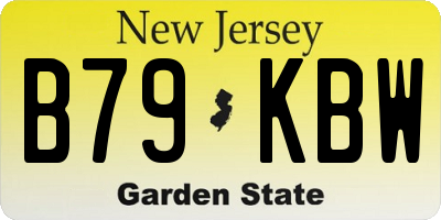 NJ license plate B79KBW