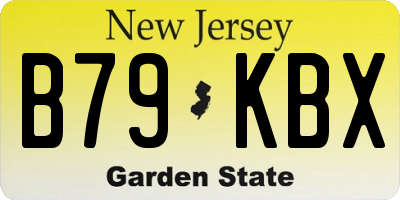 NJ license plate B79KBX