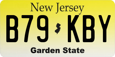 NJ license plate B79KBY