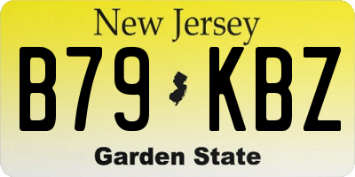 NJ license plate B79KBZ