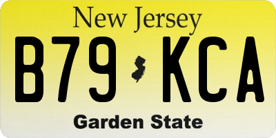 NJ license plate B79KCA