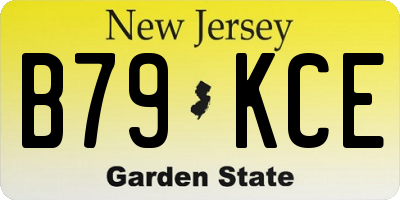 NJ license plate B79KCE