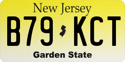 NJ license plate B79KCT