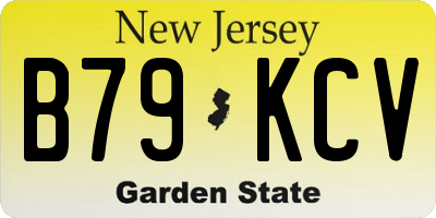 NJ license plate B79KCV