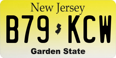 NJ license plate B79KCW