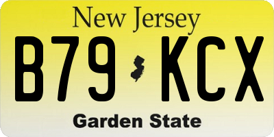 NJ license plate B79KCX
