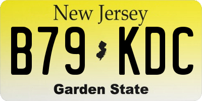 NJ license plate B79KDC