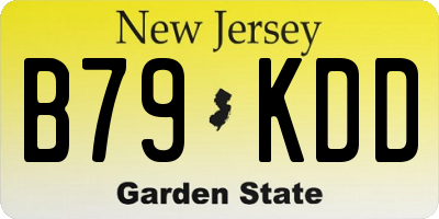 NJ license plate B79KDD
