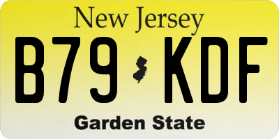 NJ license plate B79KDF