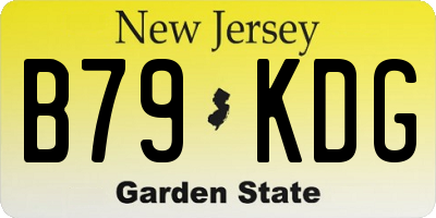 NJ license plate B79KDG