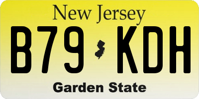 NJ license plate B79KDH