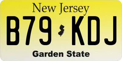 NJ license plate B79KDJ