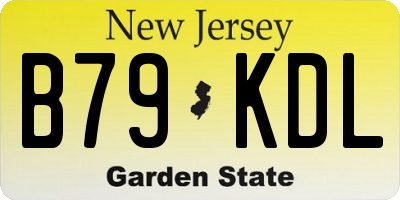 NJ license plate B79KDL