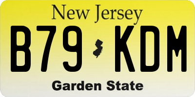 NJ license plate B79KDM