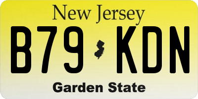 NJ license plate B79KDN