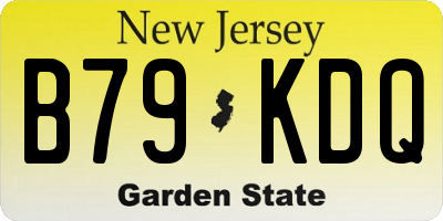 NJ license plate B79KDQ