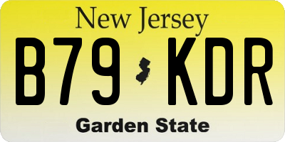 NJ license plate B79KDR