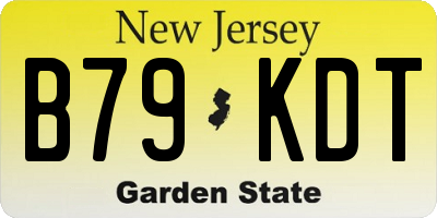 NJ license plate B79KDT