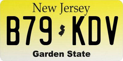 NJ license plate B79KDV