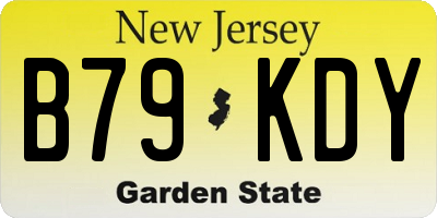 NJ license plate B79KDY