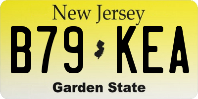 NJ license plate B79KEA