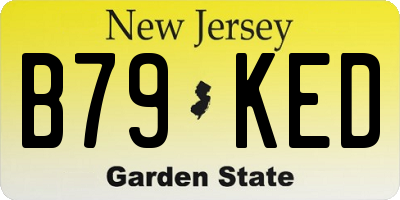 NJ license plate B79KED