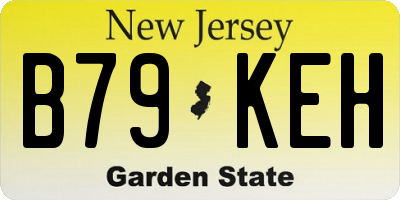 NJ license plate B79KEH