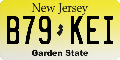 NJ license plate B79KEI