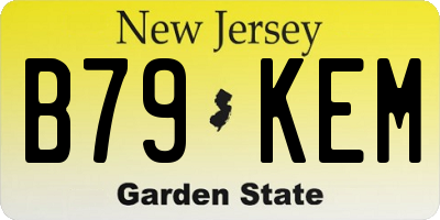 NJ license plate B79KEM