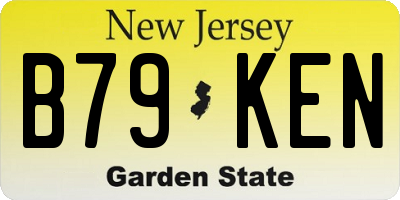 NJ license plate B79KEN