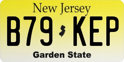 NJ license plate B79KEP
