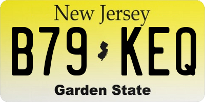 NJ license plate B79KEQ