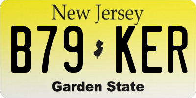NJ license plate B79KER