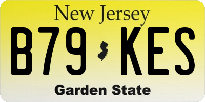 NJ license plate B79KES