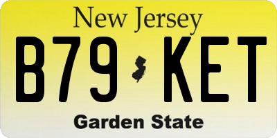 NJ license plate B79KET